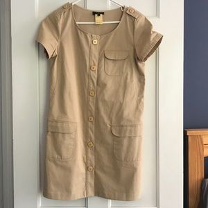 APC cotton dress beige tan size36 midi